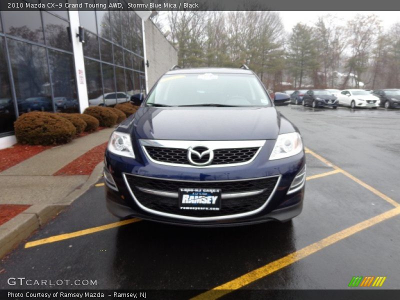 Stormy Blue Mica / Black 2010 Mazda CX-9 Grand Touring AWD