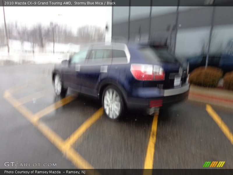 Stormy Blue Mica / Black 2010 Mazda CX-9 Grand Touring AWD