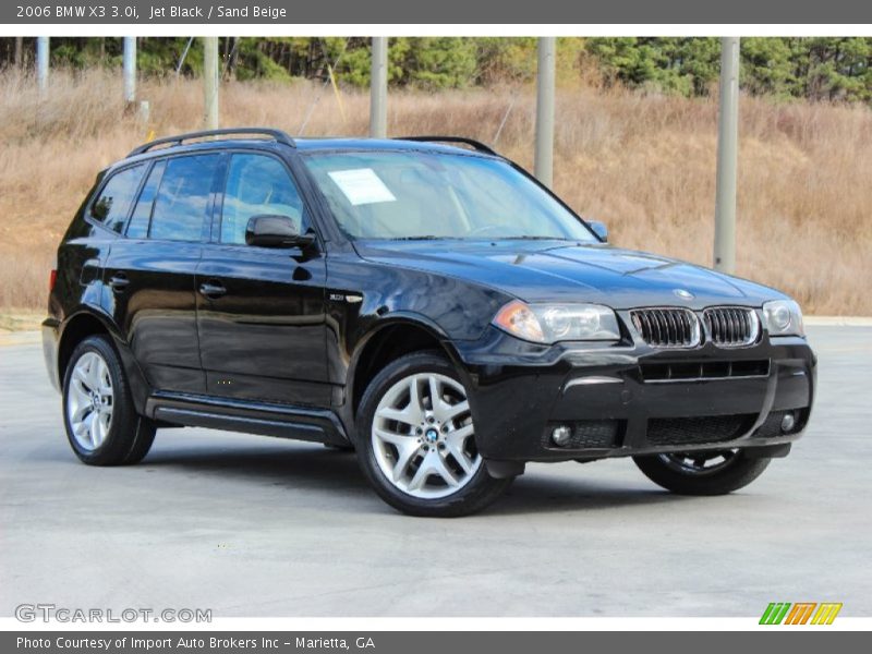 Jet Black / Sand Beige 2006 BMW X3 3.0i
