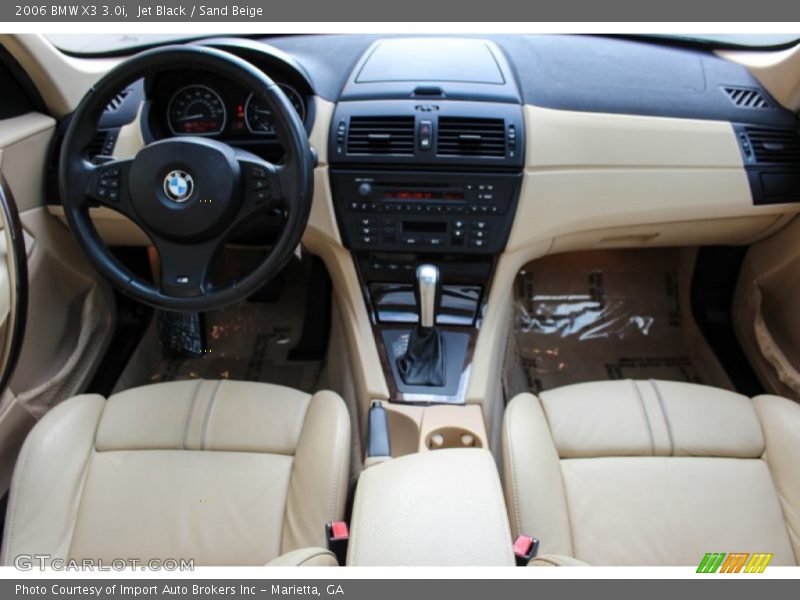Jet Black / Sand Beige 2006 BMW X3 3.0i