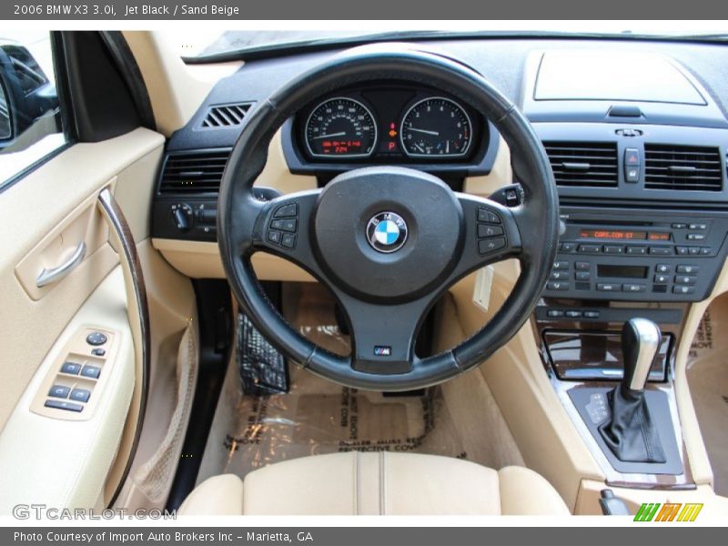 Jet Black / Sand Beige 2006 BMW X3 3.0i
