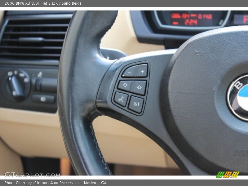 Jet Black / Sand Beige 2006 BMW X3 3.0i