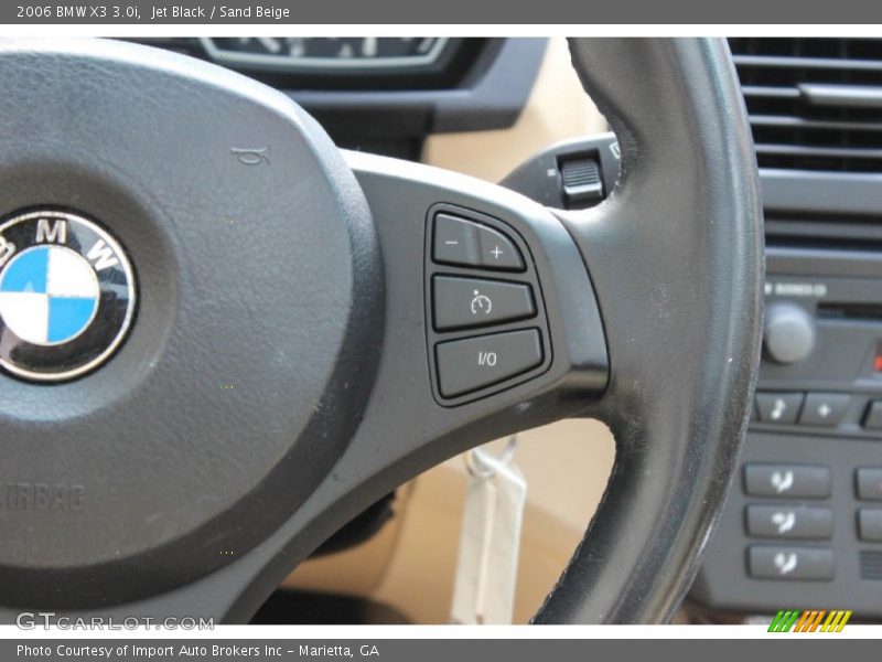 Jet Black / Sand Beige 2006 BMW X3 3.0i