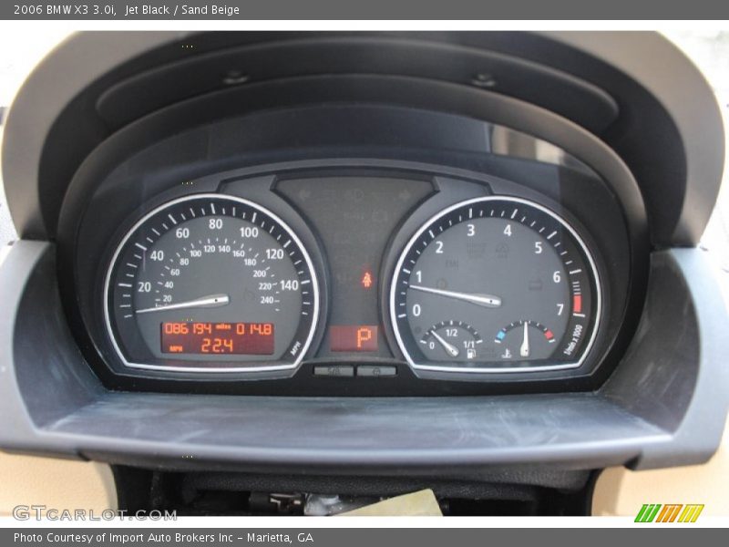 Jet Black / Sand Beige 2006 BMW X3 3.0i