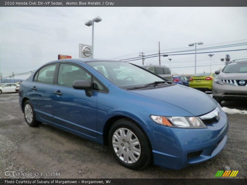 Atomic Blue Metallic / Gray 2010 Honda Civic DX-VP Sedan