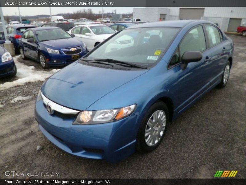 Atomic Blue Metallic / Gray 2010 Honda Civic DX-VP Sedan