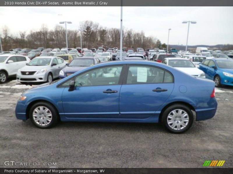 Atomic Blue Metallic / Gray 2010 Honda Civic DX-VP Sedan