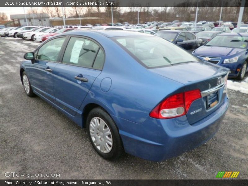 Atomic Blue Metallic / Gray 2010 Honda Civic DX-VP Sedan