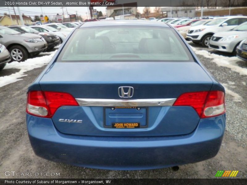 Atomic Blue Metallic / Gray 2010 Honda Civic DX-VP Sedan