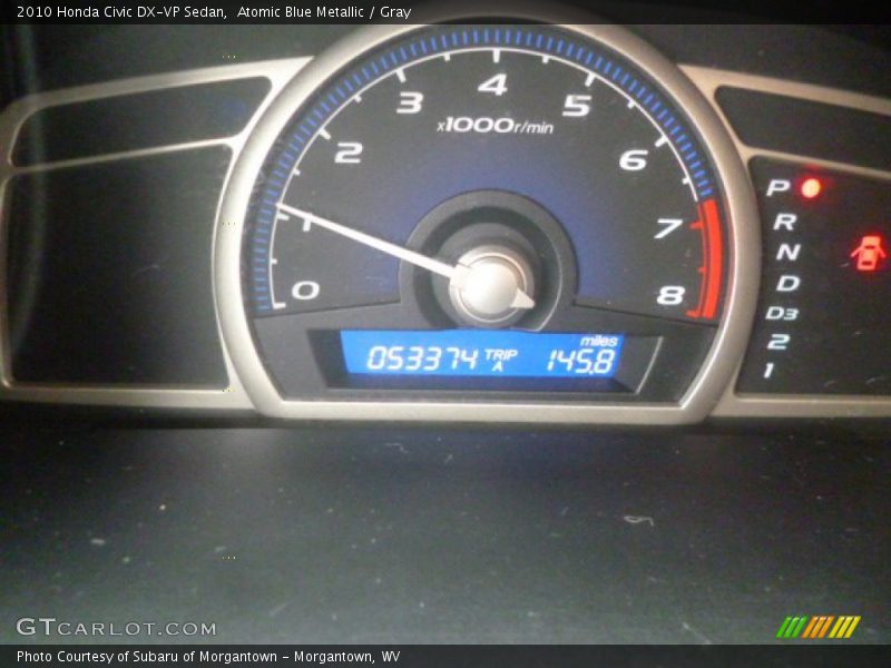 Atomic Blue Metallic / Gray 2010 Honda Civic DX-VP Sedan
