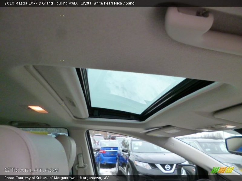 Crystal White Pearl Mica / Sand 2010 Mazda CX-7 s Grand Touring AWD