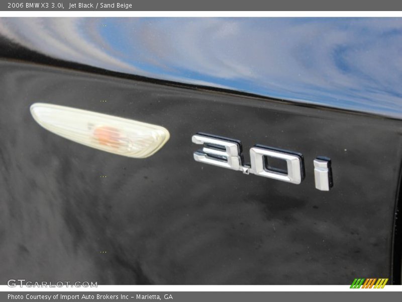 Jet Black / Sand Beige 2006 BMW X3 3.0i