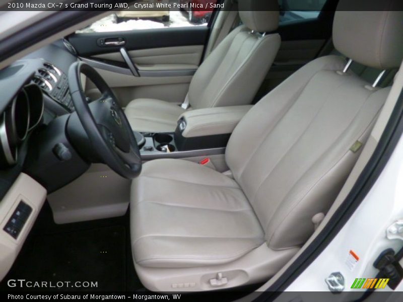 Crystal White Pearl Mica / Sand 2010 Mazda CX-7 s Grand Touring AWD