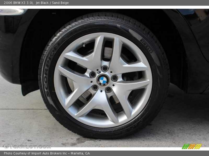 Jet Black / Sand Beige 2006 BMW X3 3.0i