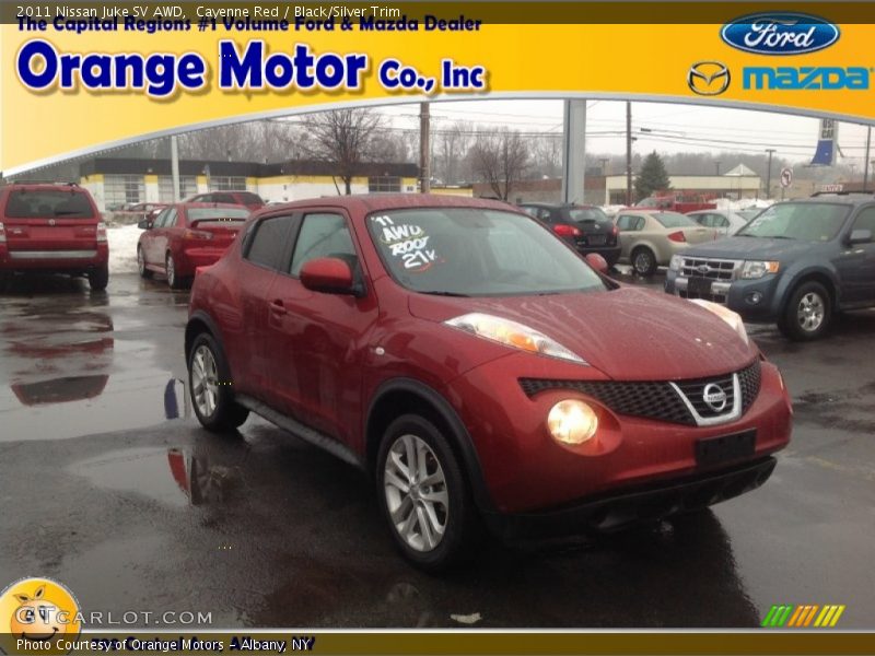 Cayenne Red / Black/Silver Trim 2011 Nissan Juke SV AWD