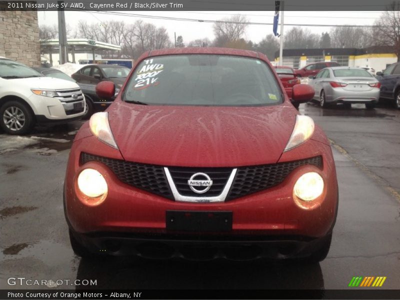 Cayenne Red / Black/Silver Trim 2011 Nissan Juke SV AWD