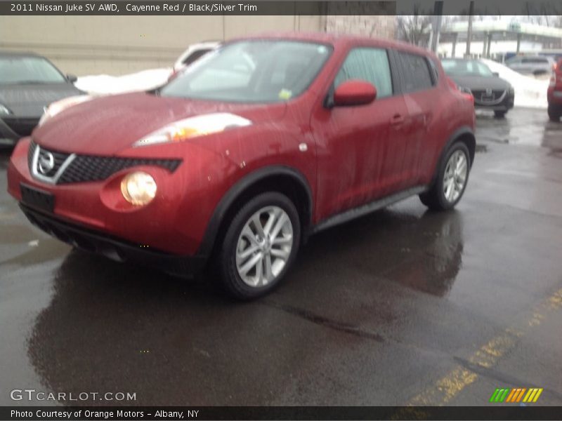 Cayenne Red / Black/Silver Trim 2011 Nissan Juke SV AWD