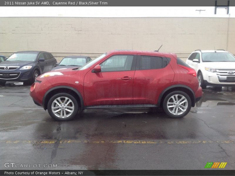 Cayenne Red / Black/Silver Trim 2011 Nissan Juke SV AWD