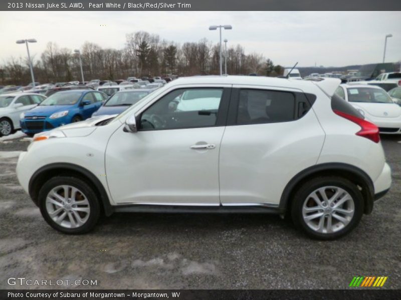 Pearl White / Black/Red/Silver Trim 2013 Nissan Juke SL AWD