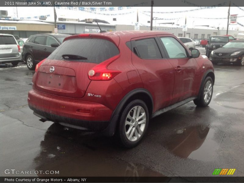 Cayenne Red / Black/Silver Trim 2011 Nissan Juke SV AWD
