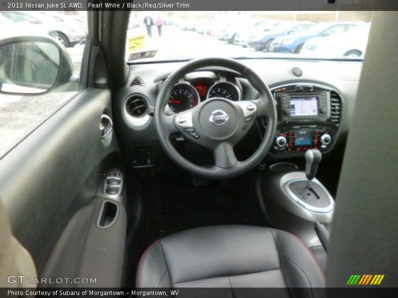 Pearl White / Black/Red/Silver Trim 2013 Nissan Juke SL AWD