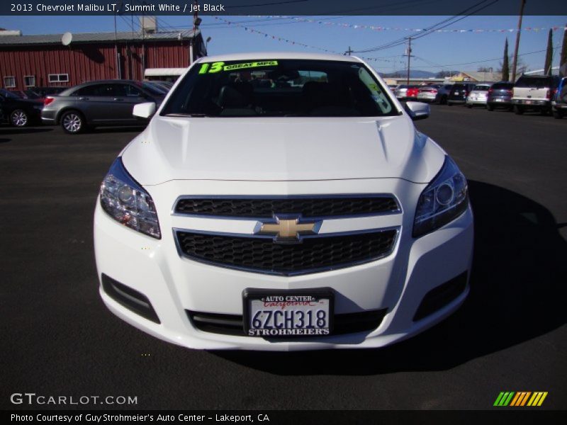 Summit White / Jet Black 2013 Chevrolet Malibu LT