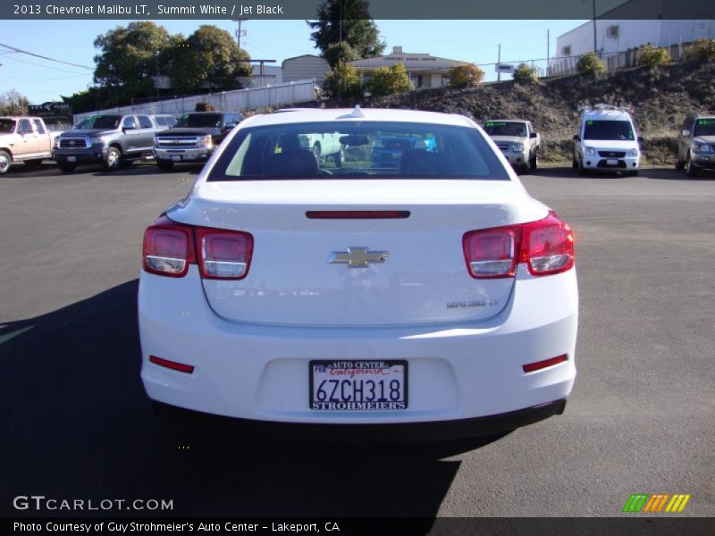 Summit White / Jet Black 2013 Chevrolet Malibu LT
