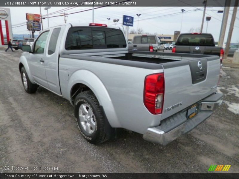 Brilliant Silver Metallic / Graphite 2012 Nissan Frontier SV V6 King Cab 4x4