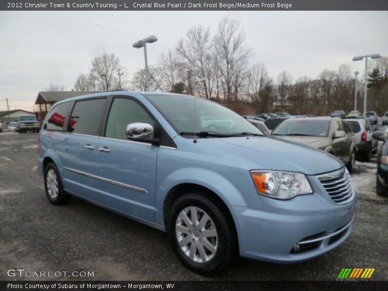 Crystal Blue Pearl / Dark Frost Beige/Medium Frost Beige 2012 Chrysler Town & Country Touring - L