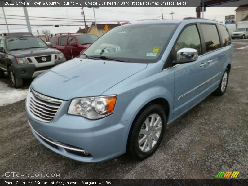 Crystal Blue Pearl / Dark Frost Beige/Medium Frost Beige 2012 Chrysler Town & Country Touring - L