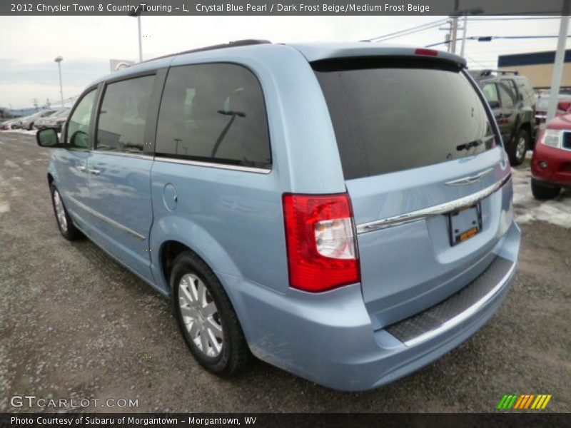 Crystal Blue Pearl / Dark Frost Beige/Medium Frost Beige 2012 Chrysler Town & Country Touring - L