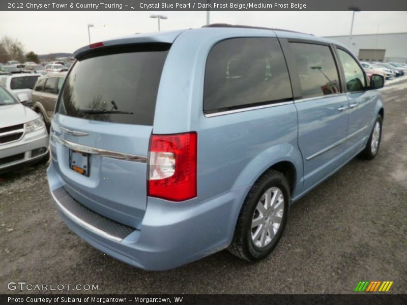 Crystal Blue Pearl / Dark Frost Beige/Medium Frost Beige 2012 Chrysler Town & Country Touring - L