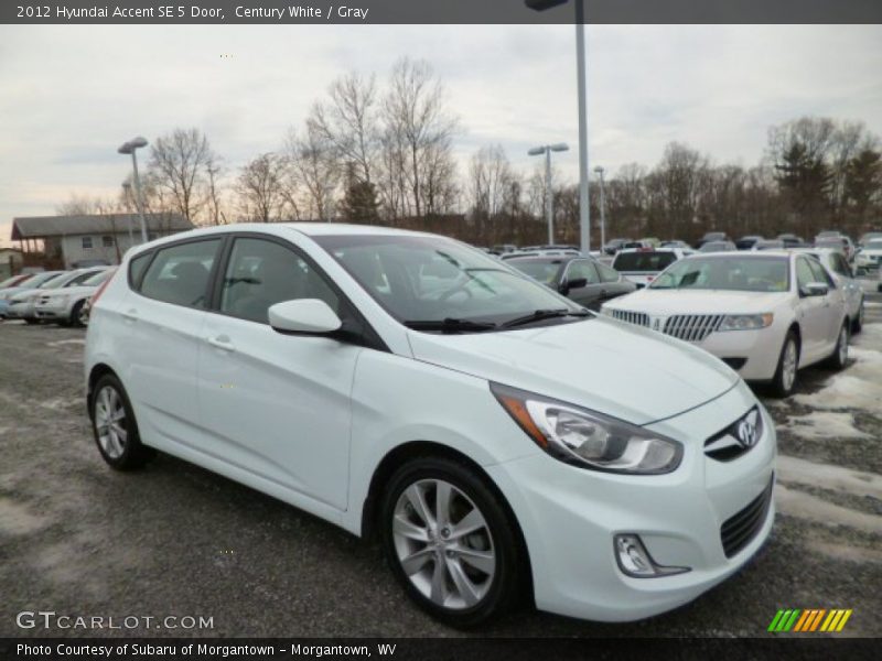 Century White / Gray 2012 Hyundai Accent SE 5 Door