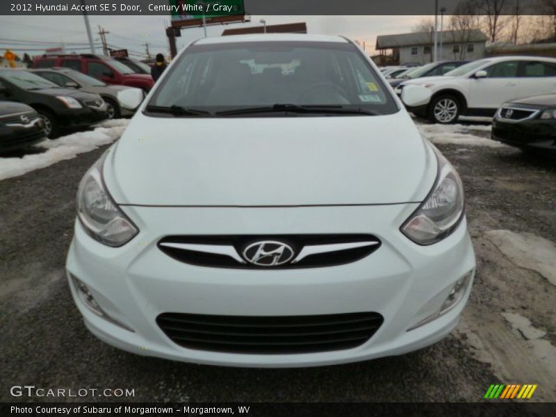 Century White / Gray 2012 Hyundai Accent SE 5 Door