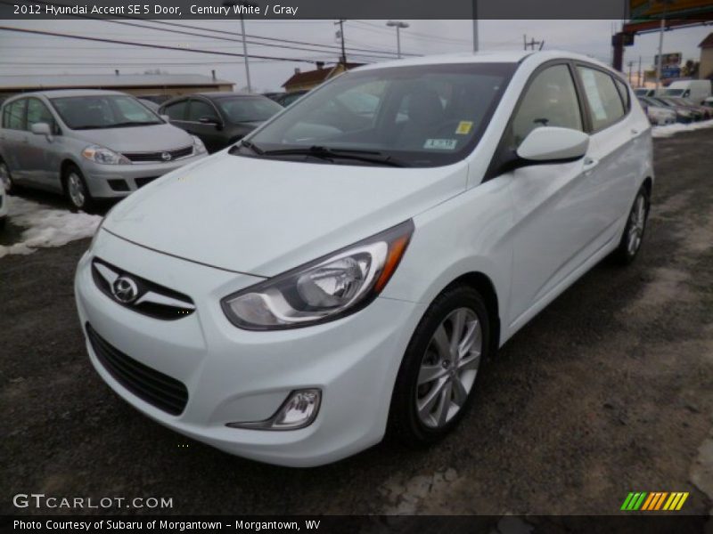 Century White / Gray 2012 Hyundai Accent SE 5 Door
