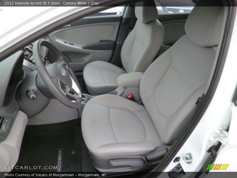 Century White / Gray 2012 Hyundai Accent SE 5 Door