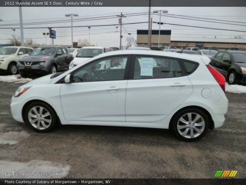 Century White / Gray 2012 Hyundai Accent SE 5 Door