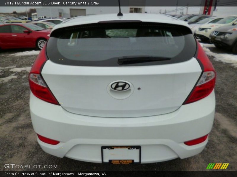 Century White / Gray 2012 Hyundai Accent SE 5 Door