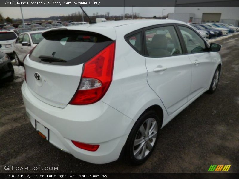 Century White / Gray 2012 Hyundai Accent SE 5 Door