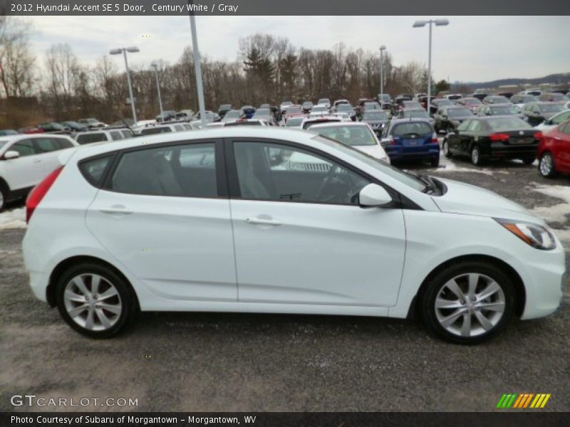Century White / Gray 2012 Hyundai Accent SE 5 Door