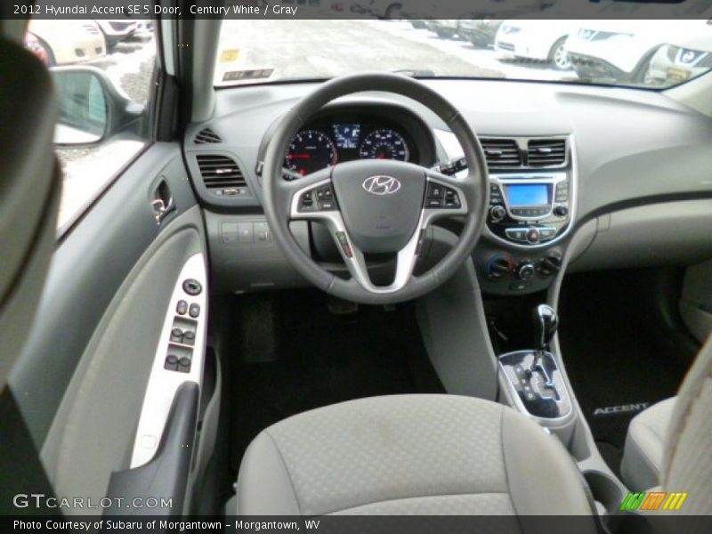 Century White / Gray 2012 Hyundai Accent SE 5 Door