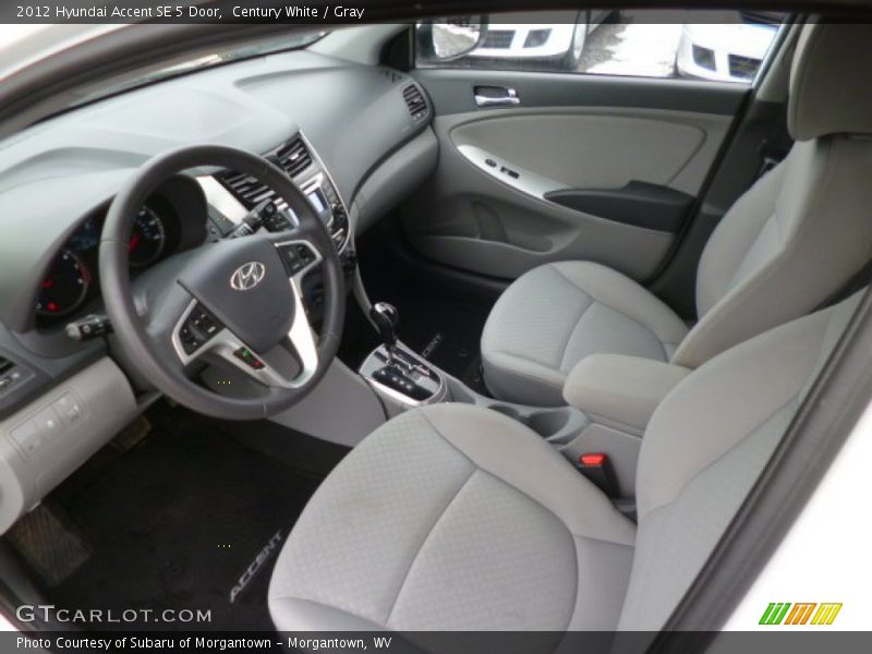 Century White / Gray 2012 Hyundai Accent SE 5 Door