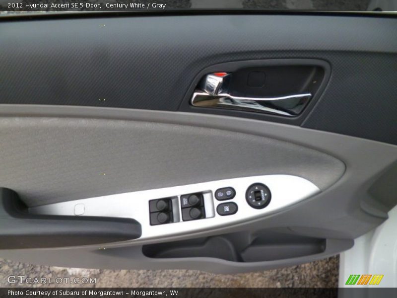 Century White / Gray 2012 Hyundai Accent SE 5 Door