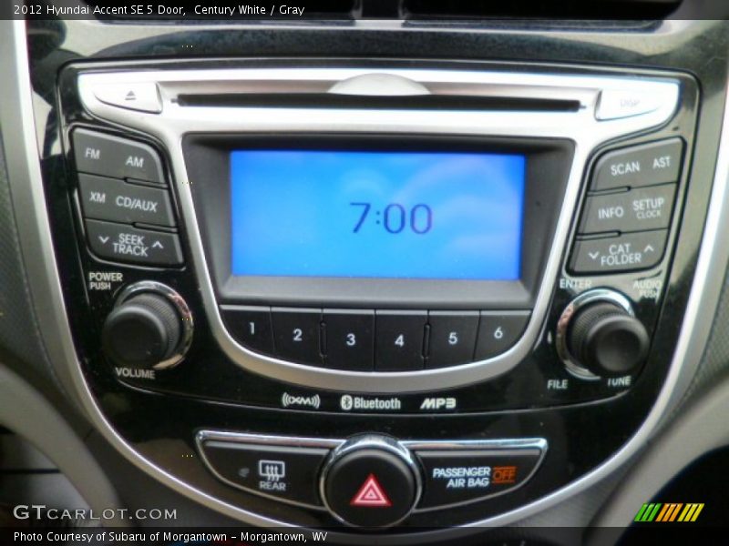 Century White / Gray 2012 Hyundai Accent SE 5 Door