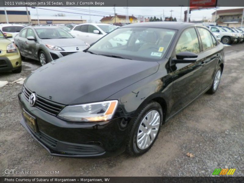 Black / Cornsilk Beige 2011 Volkswagen Jetta SE Sedan