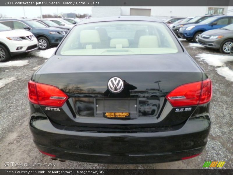 Black / Cornsilk Beige 2011 Volkswagen Jetta SE Sedan