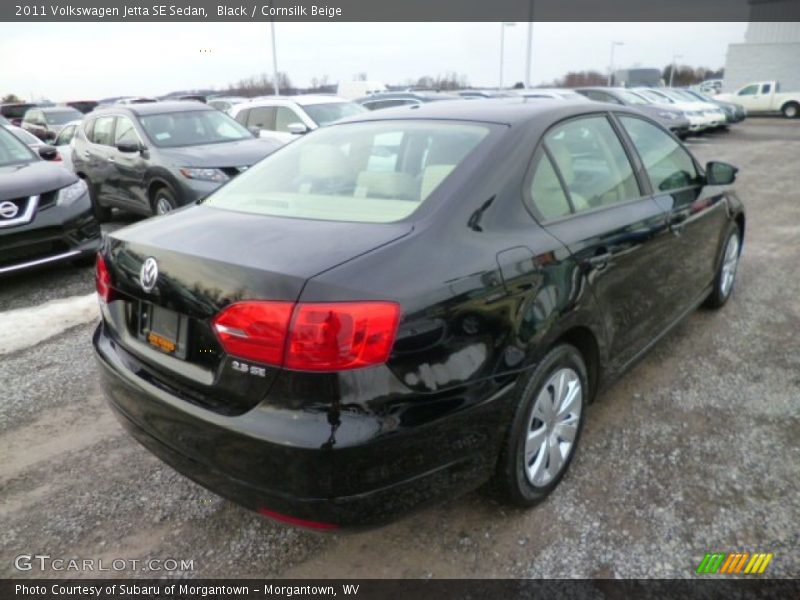Black / Cornsilk Beige 2011 Volkswagen Jetta SE Sedan