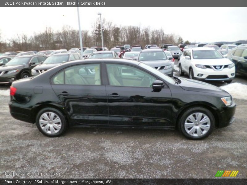 Black / Cornsilk Beige 2011 Volkswagen Jetta SE Sedan