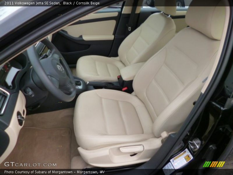 Black / Cornsilk Beige 2011 Volkswagen Jetta SE Sedan