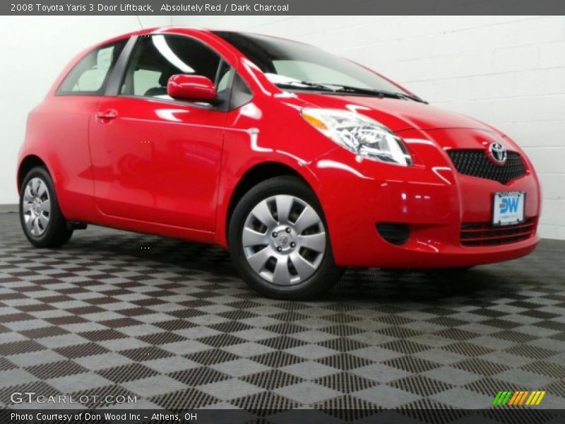 Absolutely Red / Dark Charcoal 2008 Toyota Yaris 3 Door Liftback